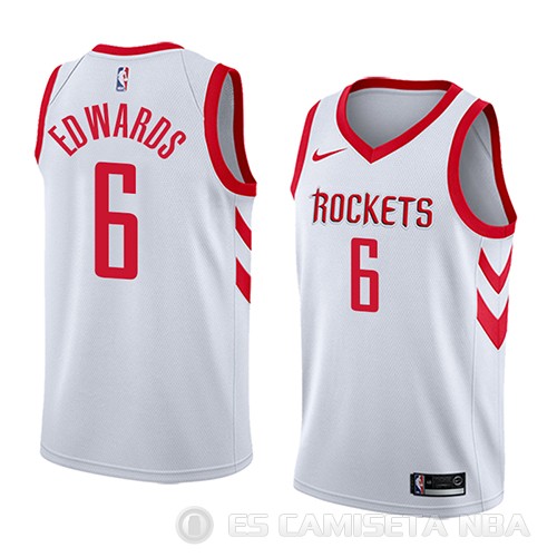 Camiseta Vincent Edwards #6 Houston Rockets Association 2018 Blanco - Haga un click en la imagen para cerrar